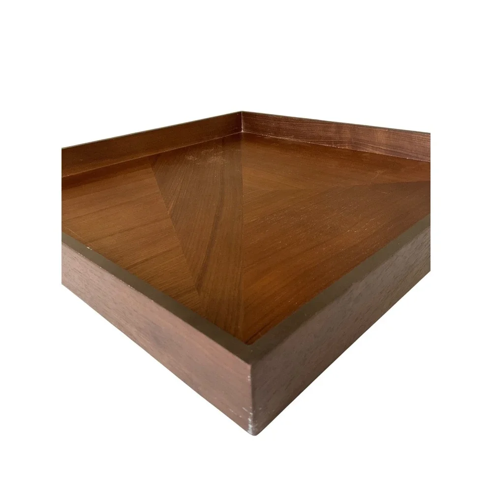 Williams Sonoma West Elm Wooden Square Tray Large Serving Decorative 20x20